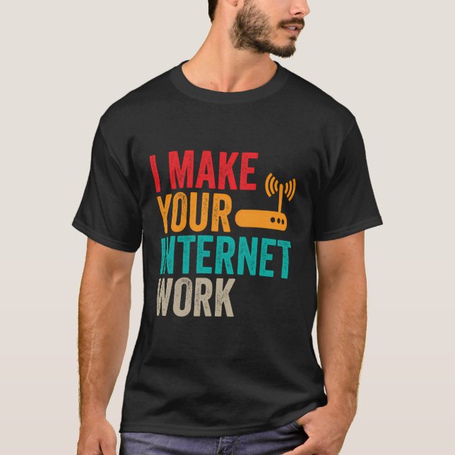Camiseta Mecanismo de Administrador de Trabalho na Internet (Frente)