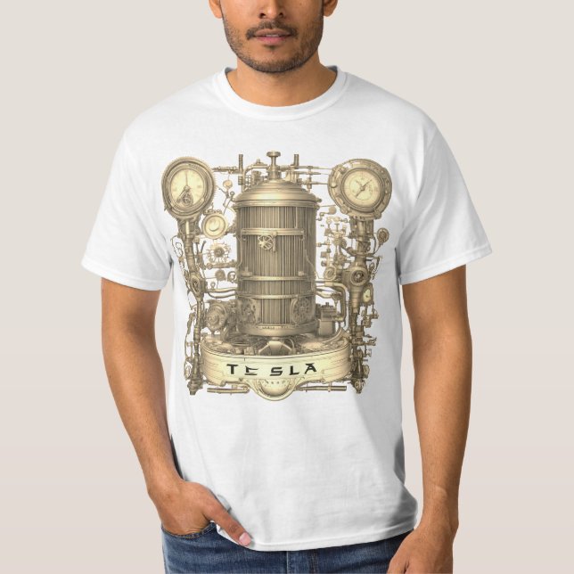 Camiseta mecanismo de colheita Tesla (Frente)
