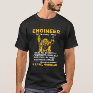 Camiseta Mecanismo Mecânico Civil de Definição de Engenheir