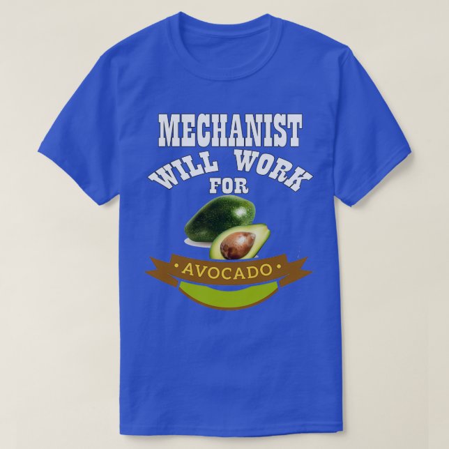 Camiseta Mecanismo vai trabalhar para o Avocado 3 (Frente do Design)