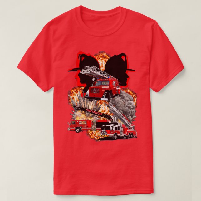 CAMISETA MECANISMOS DE INCÊNDIO EM FOGO PARA REAL FIRE TRU (Frente do Design)
