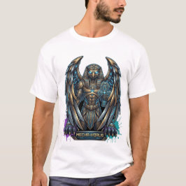 Camiseta Mecha-Horus Divindade Egípcia - Mecânica Futurista