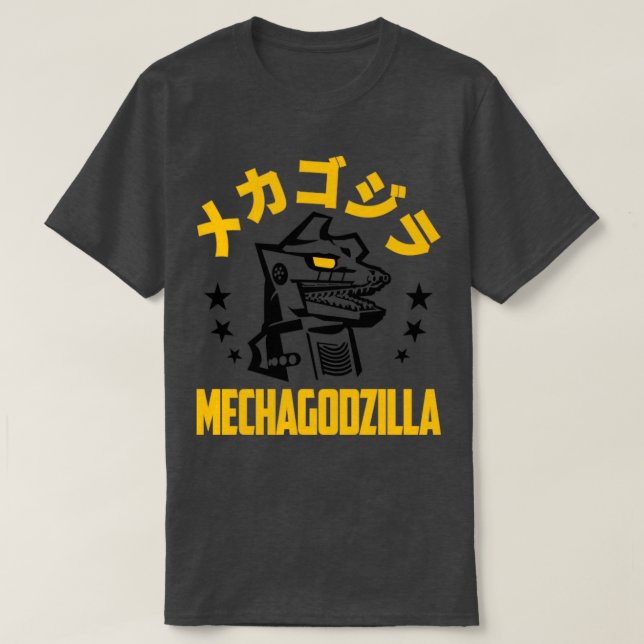 CAMISETA MECHAGODZILLA KANJI STARS (Frente do Design)