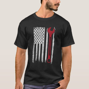 Camiseta Mechanch Flag USA Patriotic Repair
