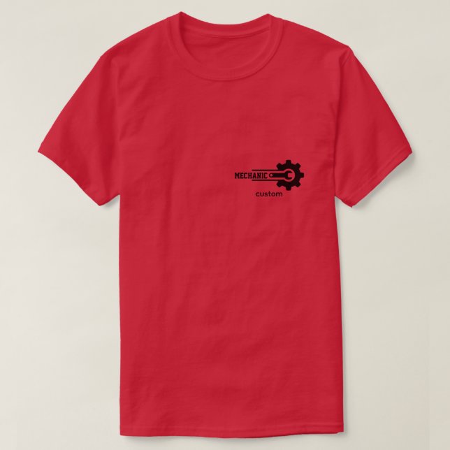 Camiseta Mechanic Gear Logo – Automotive & Workshop Design (Frente do Design)