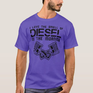 Camiseta Mechanic Love Smell Of Diesel In Morning Car Auto
