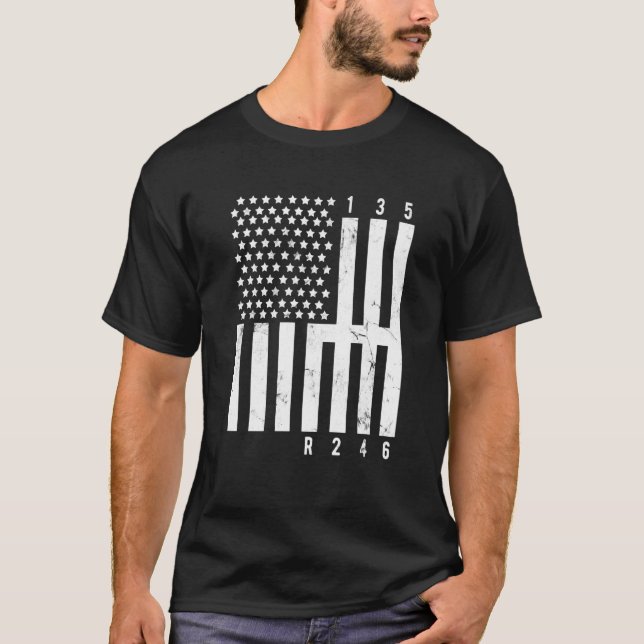 Camiseta Mechanic US Flag Tuner Car Repairing Tools Mechani (Frente)