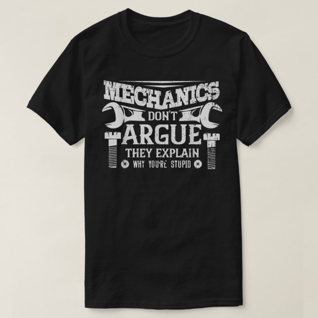 Camiseta Mechanic Work Repairman Costume Mechanical Worker  (Frente do Design)