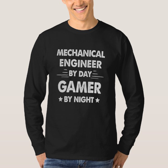 Camiseta Mechanical Engineer By Day Gamer By Night (Frente)