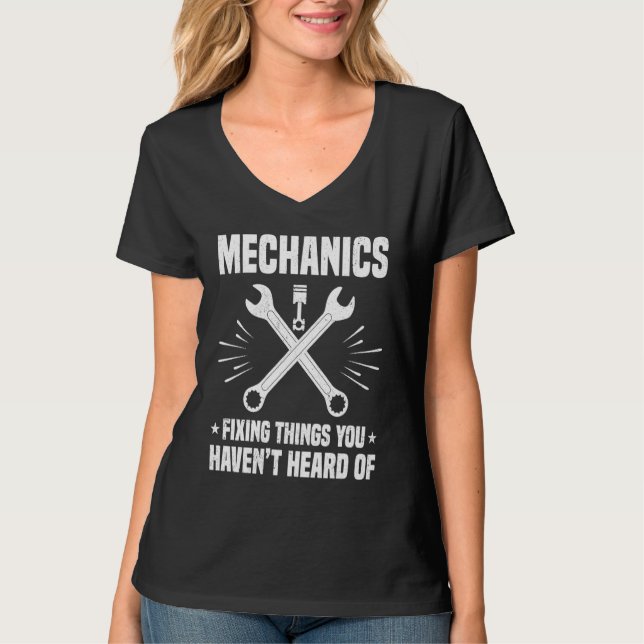 Camiseta Mechanics Fixing Things You Haven't Heard Of Car R (Frente)