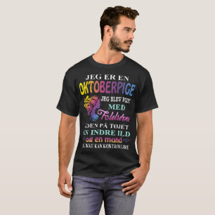 Camiseta MED Paris do fodt do blev do jeg do oktoberpige do