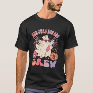 Camiseta Med Surg Boo Crew Enfermeira Fantasma Mulheres de