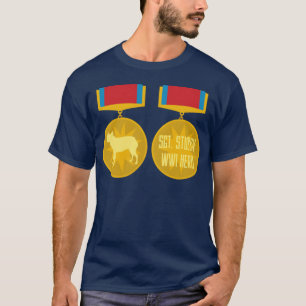 Camiseta Medalha de Bravura da família Sgt Stubby