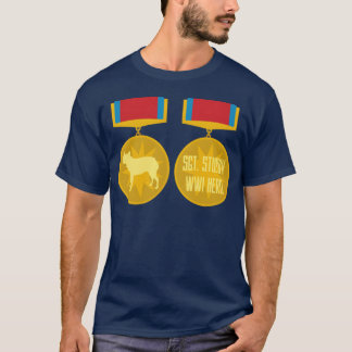 Camiseta Medalha de Bravura da família Sgt Stubby