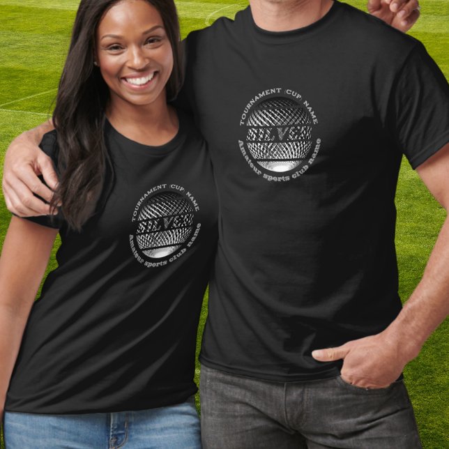 Camiseta Medalha de prata, segundo vencedora (Criador carregado)