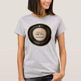 Camiseta MEDALHA DIY IMPRESSÃO PERSONALIZADA Ouro #1 Campeã
