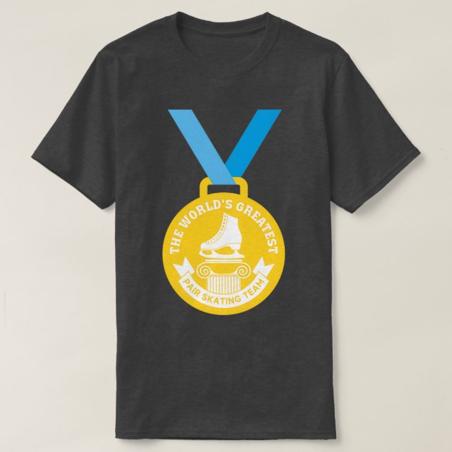Camiseta Medalha Dourada da Equipe de Par Maior do Mundo (Frente do Design)
