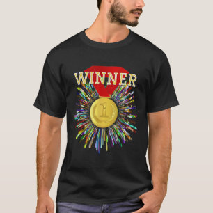 Camiseta Medalha Dourada nº 1 do Prêmio da Concorrência