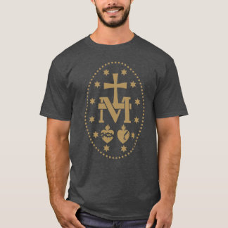 Camiseta Medalha Milagrosa Virgem Maria retrô engraçado