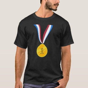 Camiseta Medalha Primeiro Lugar para Vencedores e Campeões
