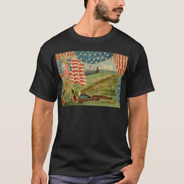 Camiseta Medalha União da Guerra Civil da Bandeira dos EUA (Frente)