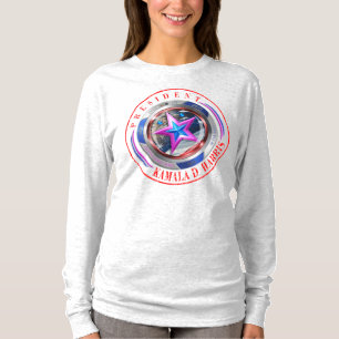 Camiseta Medalhão de Carimbo e Harris-Walz