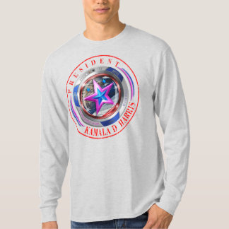 Camiseta Medalhão de Carimbo e Harris-Walz