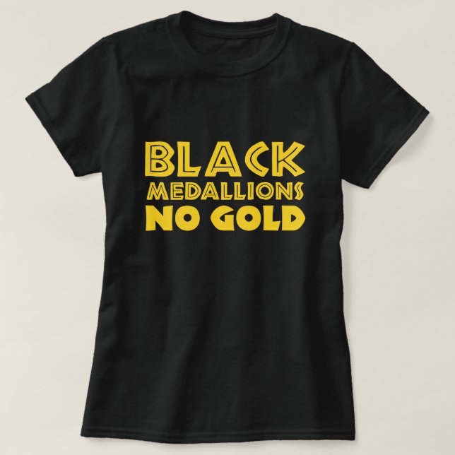 CAMISETA MEDALHES PRETOS SEM DOURADO (Frente do Design)