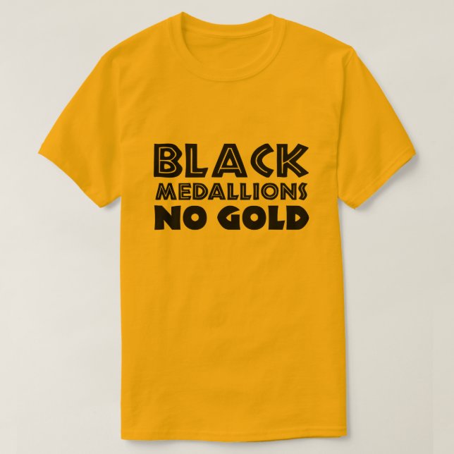 CAMISETA MEDALHÕES PRETOS SEM OURO (Frente do Design)