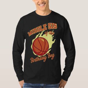 Camiseta Média Da Família B De Basquete Birthday Boy