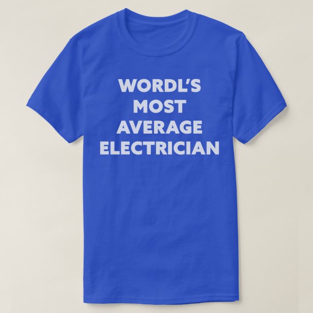 Camiseta Média de Eletricidade do Mundo (Frente do Design)