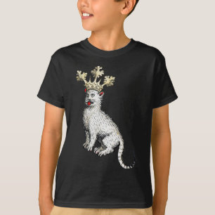 Camiseta Média Idade Média Medieval do Rei Gato
