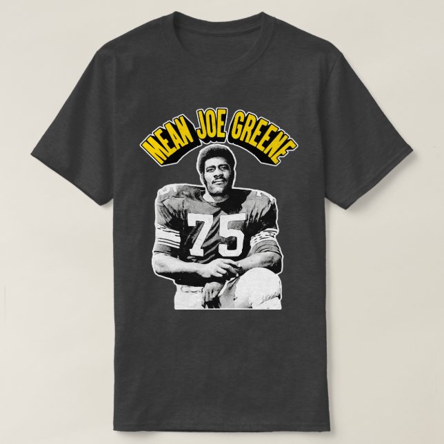 Camiseta Média Joe Greene - Design do ventilador retrô (Frente do Design)