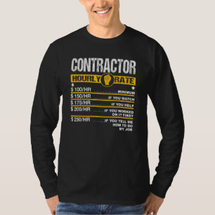 Camiseta Médias Contratado Taxa Horária Taxa de Mão de Obra
