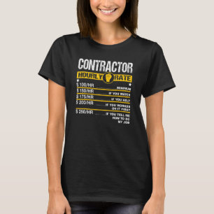 Camiseta Médias Contratado Taxa Horária Taxa de Mão de Obra