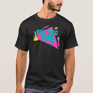 Camiseta Médica de Estudantes Pré-Med Médicos Médicos 90s R