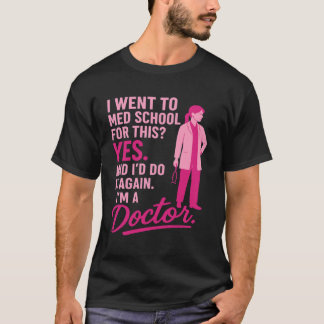Camiseta Médica Mulher Divertida Cirurgiã Médica Obrigada G