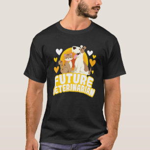 Camiseta Médica Veterinária do Cão-de-gato Animal