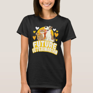 Camiseta Médica Veterinária do Cão-de-gato Animal