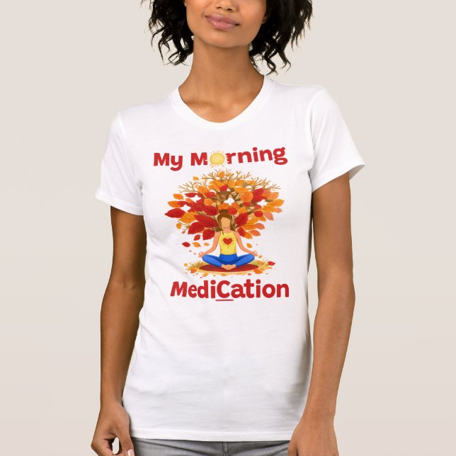 Camiseta Medicação Matinal Sob em Queda (Frente)