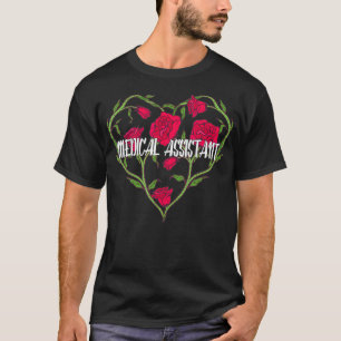 Camiseta Medical Assistant Heart Rose MA 