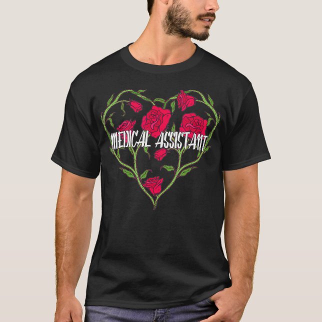 Camiseta Medical Assistant Heart Rose MA  (Frente)