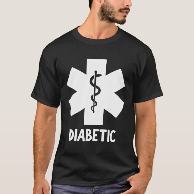 Camiseta Medical DIABETIC ALERT Diabetes (Frente)