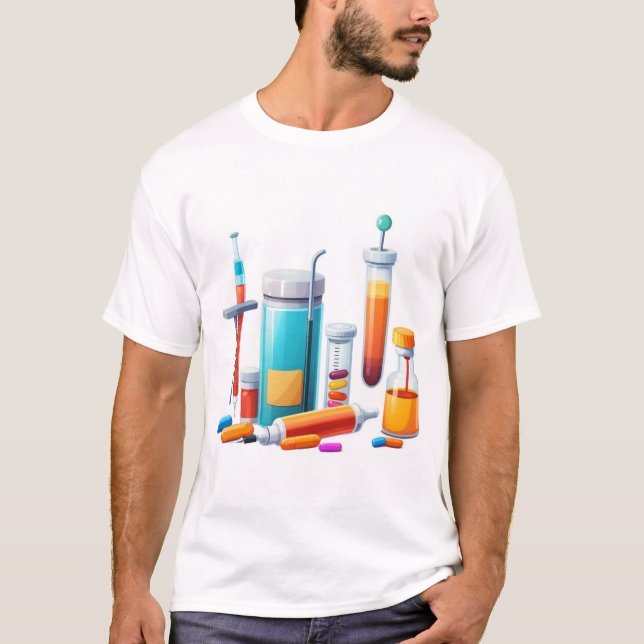 Camiseta Medical Tools Cartoon Tee (Frente)