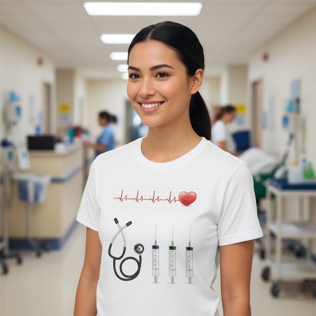 Camiseta Medicamento Cardíaco de Saúde Cardíaca (Criador carregado)