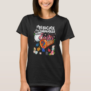 Camiseta Medicamento Para Felicidade Na Páscoa De Gatos H