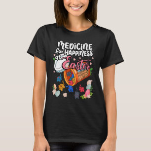 Camiseta Medicamento Para Felicidade Na Páscoa De Gatos H
