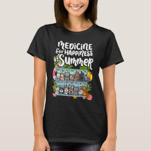 Camiseta Medicamento Para Felicidade Nos Dias De Semana De 