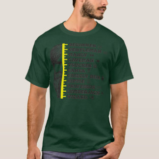 Camiseta Medição da escala de crescimento da barba