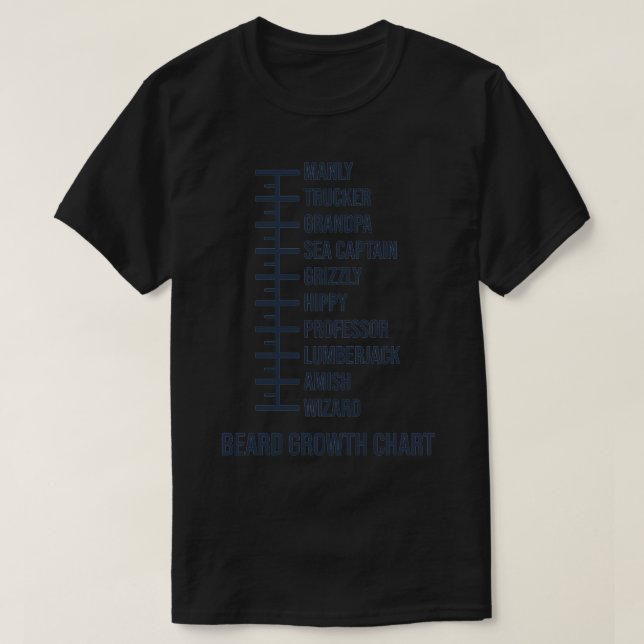 Camiseta Medição de Barba Engraçada (Frente do Design)